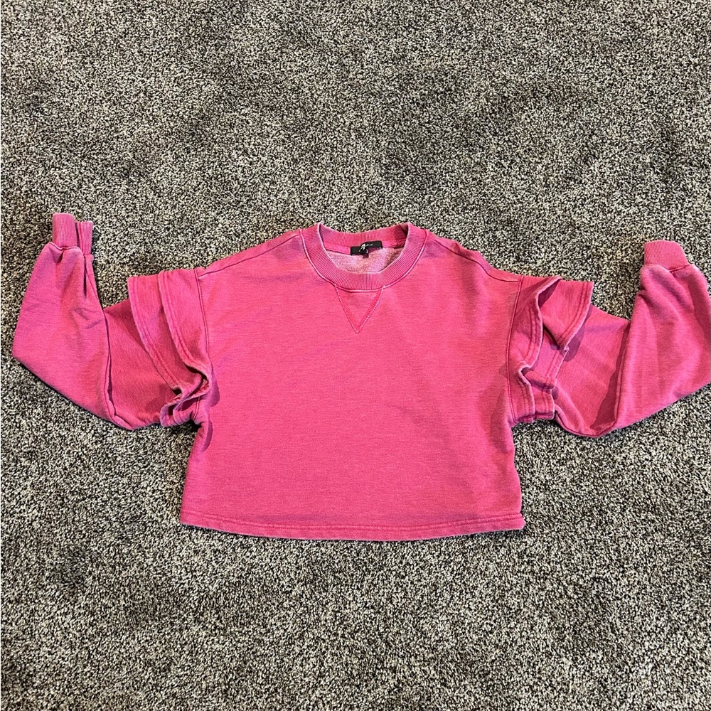 7 For All Mankind Fuchsia Crewneck Sweater, XS